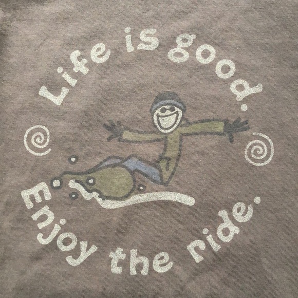 Boys Life Is Good Graphic T-Shirt, Long Sleeve tshirt - Picture 2 of 8